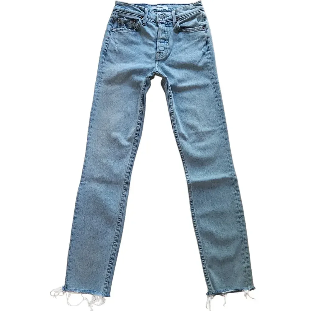 GRLFRND The Karolina distressed high rise skinny jeans in Close Call Size 23 NEW - Picture 1 of 10